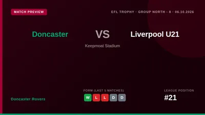 Doncaster Rovers host Liverpool's under-21 side at the Keepmoat Stadium on Tuesday night, looking for their first points...